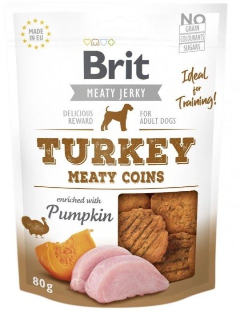 Brit Jerky Turkey Meaty Coins - Indyk - przysmak dla psa - 200 g