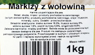 MACED MARKIZY WOŁOWE - przysmak dla psa - 1 kg