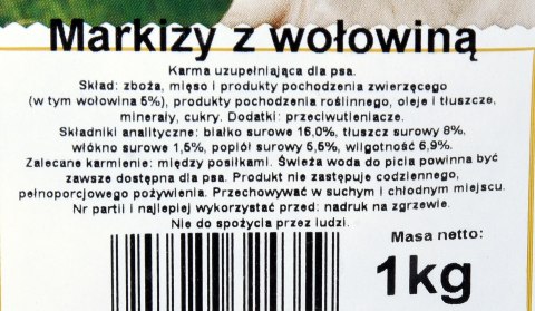 MACED MARKIZY WOŁOWE - przysmak dla psa - 1 kg