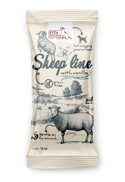 SYTA MICHA Sheep Line Kość do żucia z wanilią dla szczeniąt 12cm