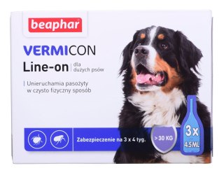 BEAPHAR VERMIcon Line-on Dog L - krople przeciw pasożytom dla psa - 3x 4,5ml