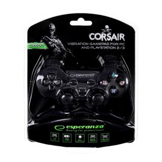 Gamepad Esperanza EG106 (PC, PS2, PS3; kolor czarny)