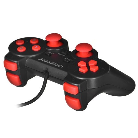 Gamepad Esperanza Warrior EGG102R (kolor czarny, kolor czerwony)