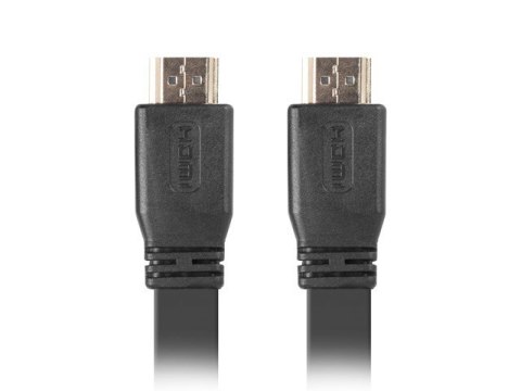 Kabel Lanberg CA-HDMI-21CU-0010-BK (HDMI M - HDMI M; 1m; kolor czarny)