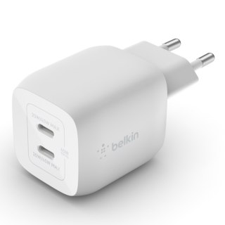 Ładowarka Belkin BoostCharge Pro Dual USB-C PD 3.0 PPS GaN Wall Charger 45W White