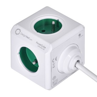 Przedłużacz allocacoc PowerCube Extended USB 2402GN/FREUPC (1,5m; kolor zielony)