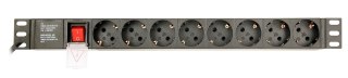 GEMBIRD LISTWA ZASILAJĄCA RACK 19" PDU EG-PDU-014 1U, 16A, 8X SCHUKO, KABEL 3M