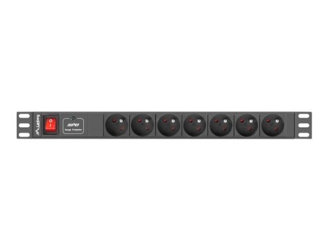 Listwa RACK Lanberg PDU-07E-0200-IEC-BK (7 x UTE; 10 A; 2m; kolor czarny)