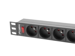 Listwa RACK Lanberg PDU-09E-0300-BK (7 x UTE; 16 A (3680 W); 3m; kolor czarny)