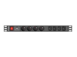 Listwa zasilająca Lanberg PDU-04E04I-0200-BK (2m; kolor czarny)