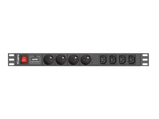 Listwa zasilająca Lanberg PDU-04E04I-0200-IEC-BK (8 x UTE; 2m; kolor czarny)