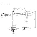 MACLEAN UCHWYT BIURKOWY NA 2 MONITORY MC-754N