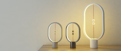 Lampa stołowa allocacoc Heng Balance Lamp Ellipse USB DH0037LW/HBLEUB (1,5m; Biały ciepły)