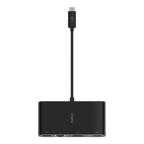 Hub Belkin USB-C Multimedia Adapter 4-in-1 Core Hub 1x4k HDMI/1xVGA/1xUSB-A/1xRJ45 Gigabit Black