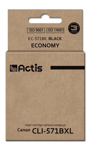 Actis KC-571BK Tusz (zamiennik Canon CLI-571BK; Standard; 12 ml; czarny)