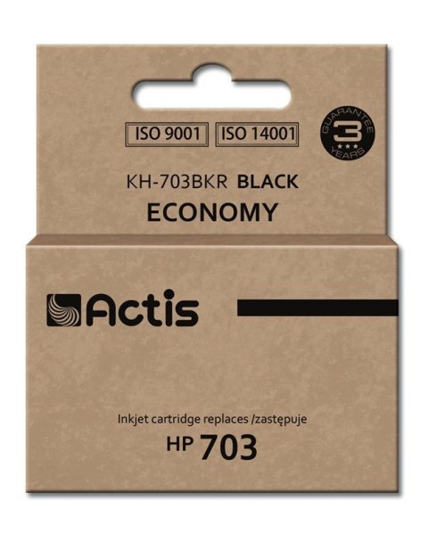 Actis KH-703BKR Tusz (zamiennik HP 703 CD887AE; Standard; 15 ml; czarny)