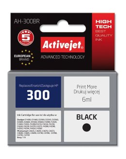 Activejet AH-300BR Tusz (zamiennik HP 300 CC640EE; Premium; 6 ml; czarny)