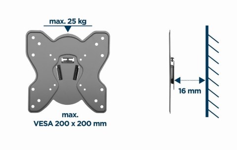 GEMBIRD UCHWYT ŚCIENNY LCD 23"-42" VESA MAX 200 X 200MM, DO 25KG