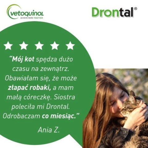 Vetoquinol Drontal tabletki odrobaczające kot 2szt