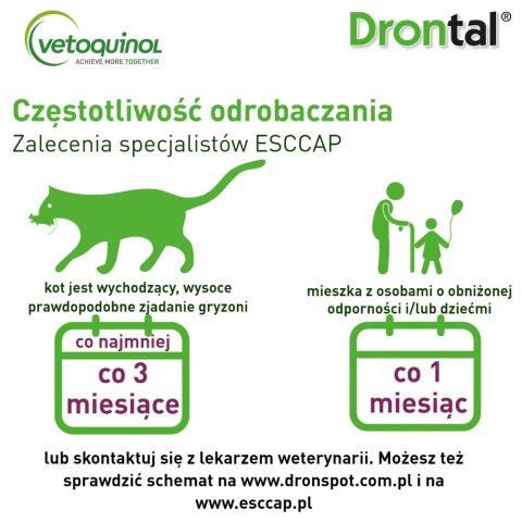 Vetoquinol Drontal tabletki odrobaczające kot 2szt