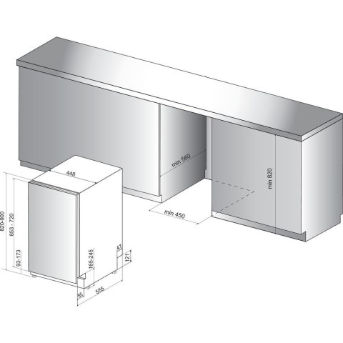 Zmywarka do zabudowy WHIRLPOOL WSIP 4O33 PFE