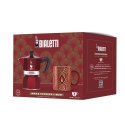 Bialetti - Deco Glamour - Moka Express 3tz Czerwona + Kubek