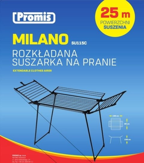 PROMIS SUSZARKA NA PRANIE MILANO,ROZKŁADANA, DODAT