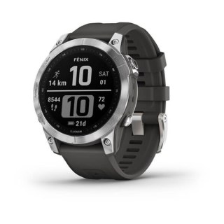 Zegarek Garmin Fenix 7 Standard Edition (47 mm) Silver / Graphite Band