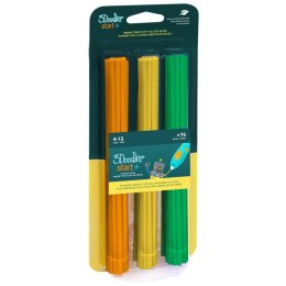 FILAMENT 3DOODLER START EKO, 2.5MM, 75 SZTUK, 3 KOLORY, POM, ŻÓŁTY, ZIEL 3DS-ECO-MIX2-75