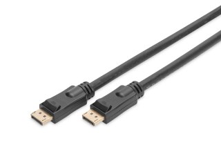 Kabel DP/DP M/M z zatrzaskami czarny 20m Displayport 4K 60Hz UHD