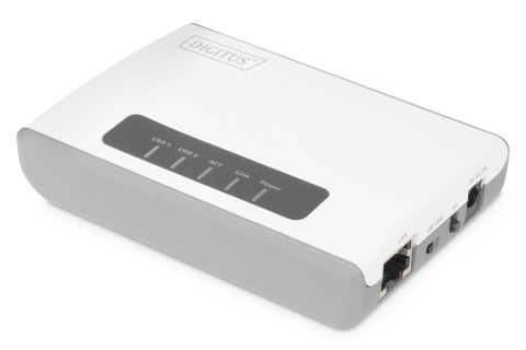 DIGITUS SERWER SIECIOWY WIELOFUNKCYJNY, BEZPRZEWODOWY 2-PORTOWY, USB 2.0, 300MBPS DN-13024