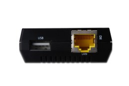 DIGITUS WIELOFUNKCYJNY SERWER WYDRUKU/PRINT SERVER 1XUSB 2.0 HUB SIECIOWY, NAS, 1X RJ45, LAN 10/100MBPS DN-13020