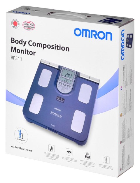 Waga z analizatorem składu ciała Omron Body Comp Monitor BF511 Blue HBF-511B-E