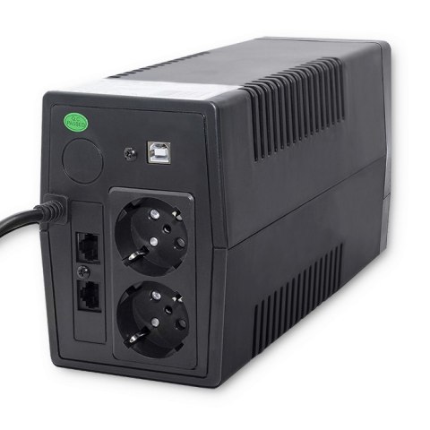 QOLTEC ZASILACZ AWARYJNY UPS 1000VA | 600W | LCD | USB | RJ45