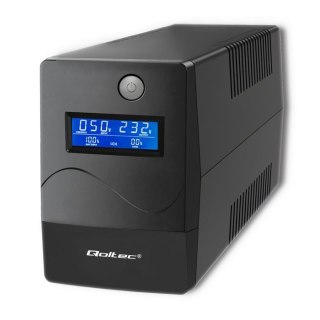 Qoltec Zasilacz awaryjny UPS Line Interactive | Monolith | 450VA | 240W | LCD | USB | RJ45