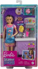 Lalka Barbie Skipper Pierwsza praca Bar z przekąskami HKD79 MATTEL