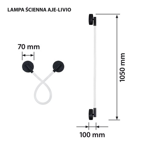 Lampa ścienna LED Activejet AJE-AJE-LIVIO NW