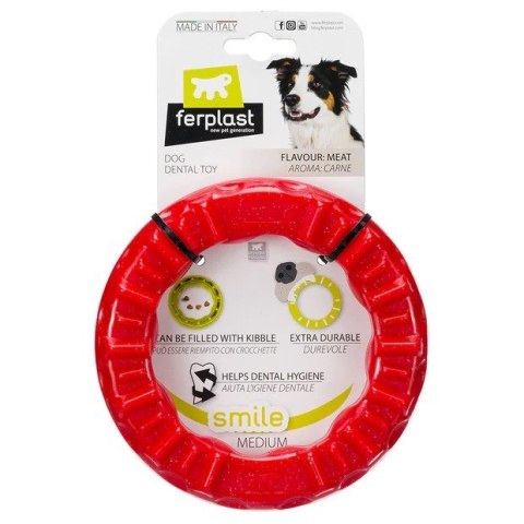 FERPLAST Smile Ring M Red zabawka dla psa