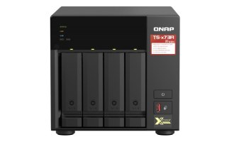 Qnap TS-473A-8G, Tower, 4 x 2.5"/3.5" SATA , AMD Ryzen V1500B 4C/8T, 8GB DDR4 (Max. 64GB), 2 x 2.5GbE, optional 10GbE, Single PS