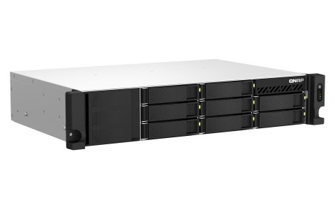 Qnap TS-864eU-8G, 2U, 8 x 2.5"/3.5" SATA, Intel Celeron N5095 4C/4T, 8 GB DDR4 onboard not expandable, 2 x 2.5GbE, Single PSU (n