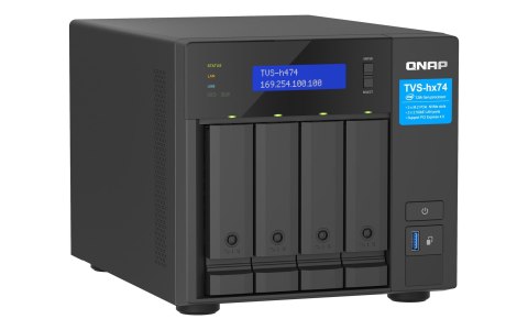 Qnap TVS-h474-PT-8G, Tower, 4 x 2.5"/3.5" SATA , Intel Pentium Gold G7400 2C/4T, 8GB (1x 8GB) DDR4 SODIMM (Max. 128GB), 2 x 2.5G