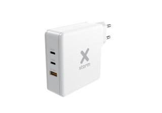 XTORM ŁADOWARKA SIECIOWA USB 3-PORTOWA 140W USB-C PD3.1 EPR GAN, BIAŁA (USB-C PD EPR 140W, USB-C PD100W, USB-A QC 3.0)