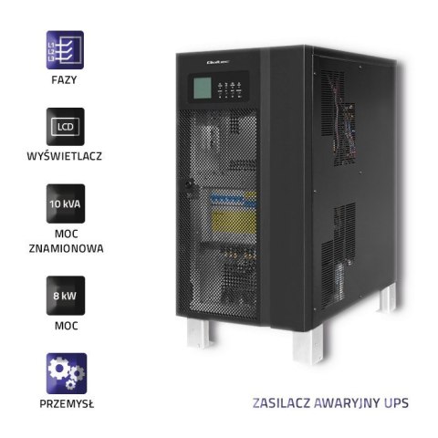 QOLTEC ZASILACZ AWARYJNY UPS 3-FAZOWY | 10KVA | 8KW | LCD