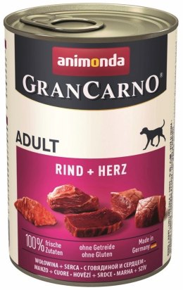 ANIMONDA Grancarno Adult wołowina i serca - mokra karma dla psa - 400g