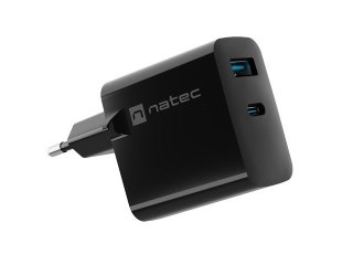 NATEC ŁADOWARKA RIBERA GAN 1X USB-A + 1X USB-C 45W CZARNA NUC-2143