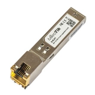 MikroTik | Złącze S-RJ01 | SFP | Miedź | Gniazdo RJ-45 | 10/100/1000 Mbit/s | Maksymalna odległość transferu 100 m | Od 0 do +85