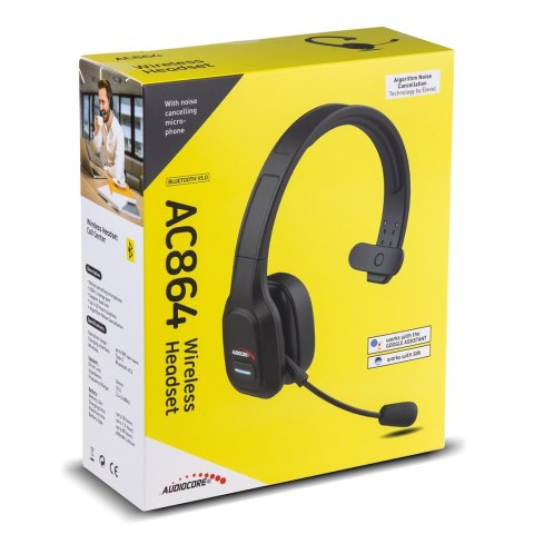 AUDIOCORE SŁUCHAWKI BLUETOOTH CALL CENTER AC864