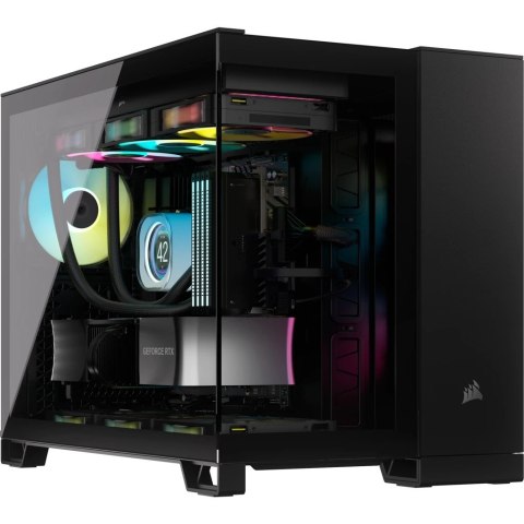 Obudowa Corsair 2500X Micro-ATX, szkło hartowane - czarna