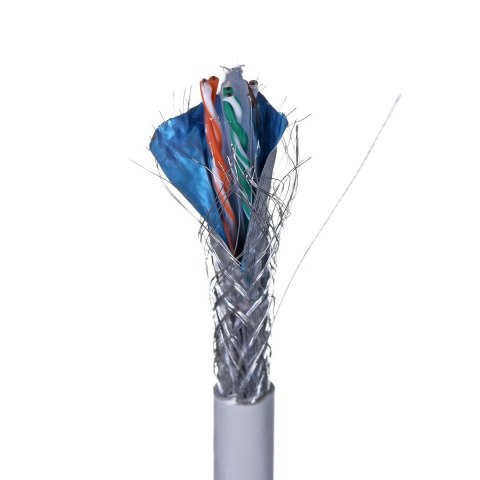 Kabel sieciowy Lanberg LCS6-11CU-0305-S (S/FTP; 305m; kat. 6; kolor szary)