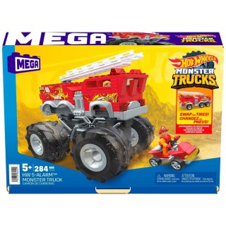 Klocki straż MEGA BLOKS Hot Wheel Monster Trucks 5-Alarm + łazik ATV Pojazd do zbudowania Zestaw klocków HHD19 p4 MATTEL